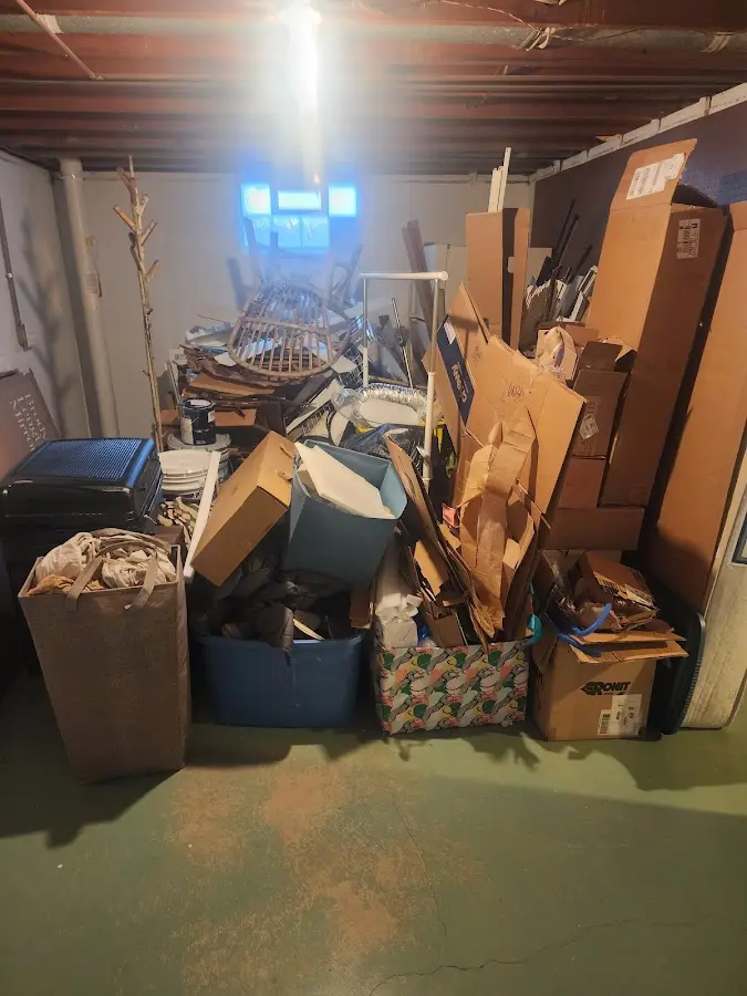 Roll-off dumpster container at job site for 8 Yard Dumpster Rental in Everett